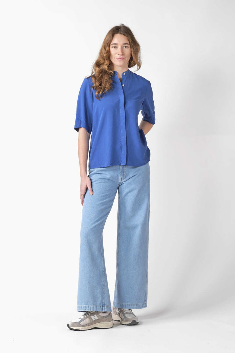 Klitmøller Collective W Solrun Shirt Surf Blue