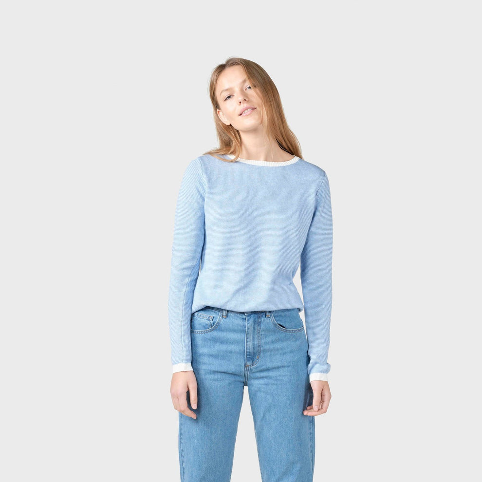 Klitmøller W 1396 Rosa Knit Cream Light Blue