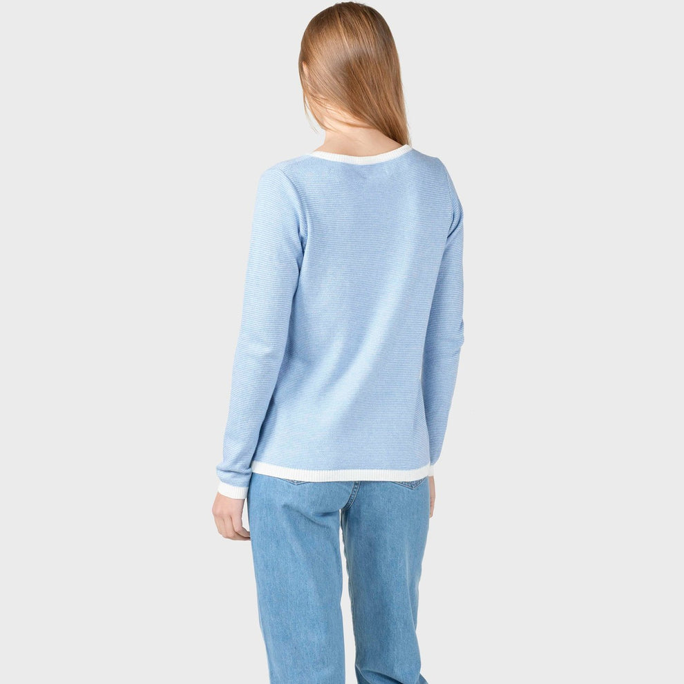 Klitmøller W 1396 Rosa Knit Cream Light Blue