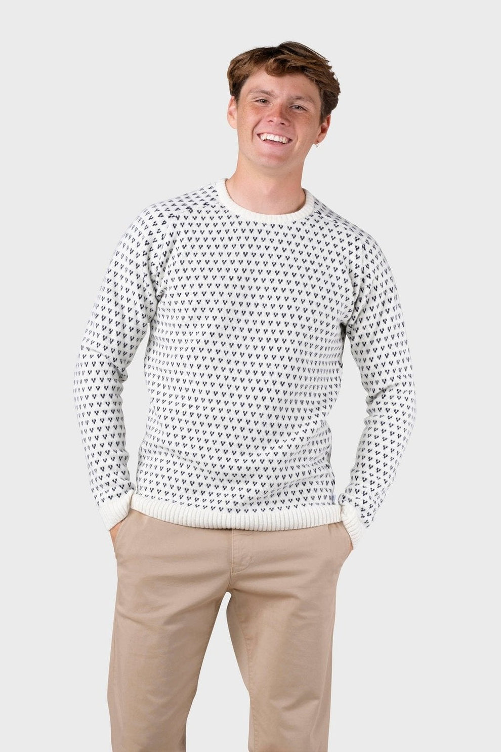 Klitmøller M Hugo Knit Cream Navy