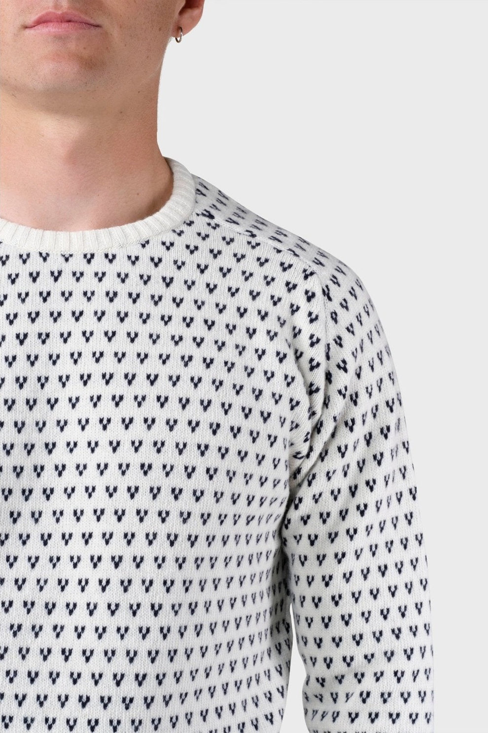 Klitmøller M Hugo Knit Cream Navy