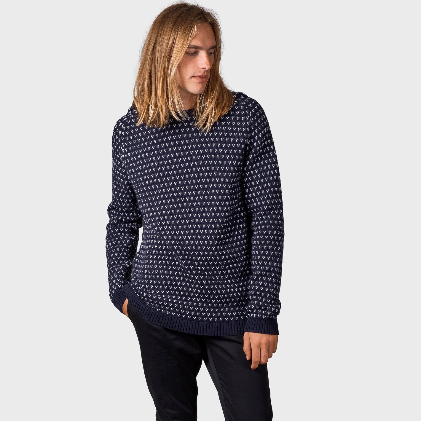 Klitmøller M Hugo Knit Navy Cream