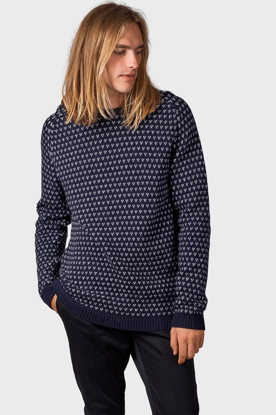 Klitmøller M Hugo Knit Navy Cream