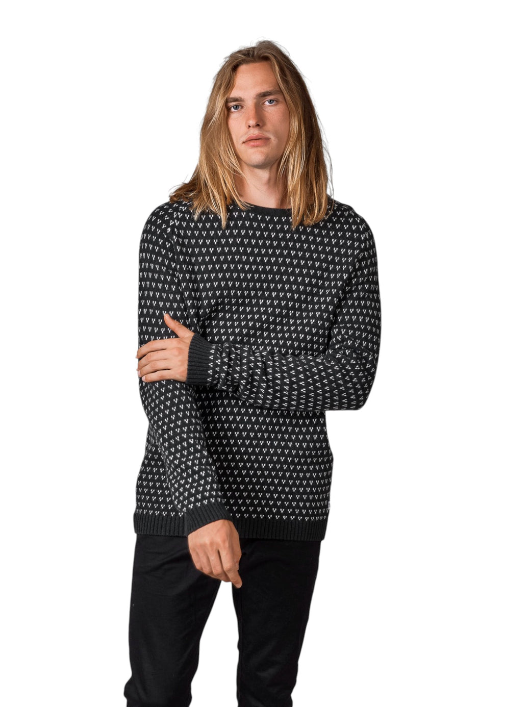 Klitmøller Collective M Hugo Knit Olive/Cream
