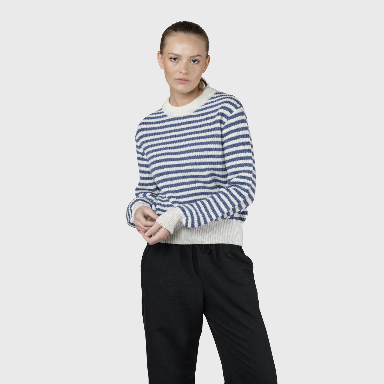 Klitmøller W Gunilla Knit Cream Ocean
