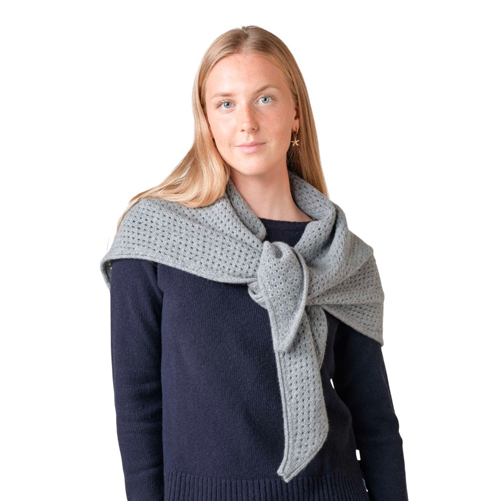 Klitmøller Collective U Ester Large Strik Scarf Light Grey