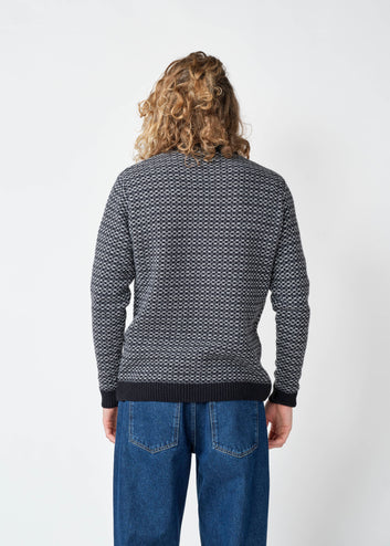 Klitmøller Collective M Asger Knit Black/Light Grey/Pastel Grey