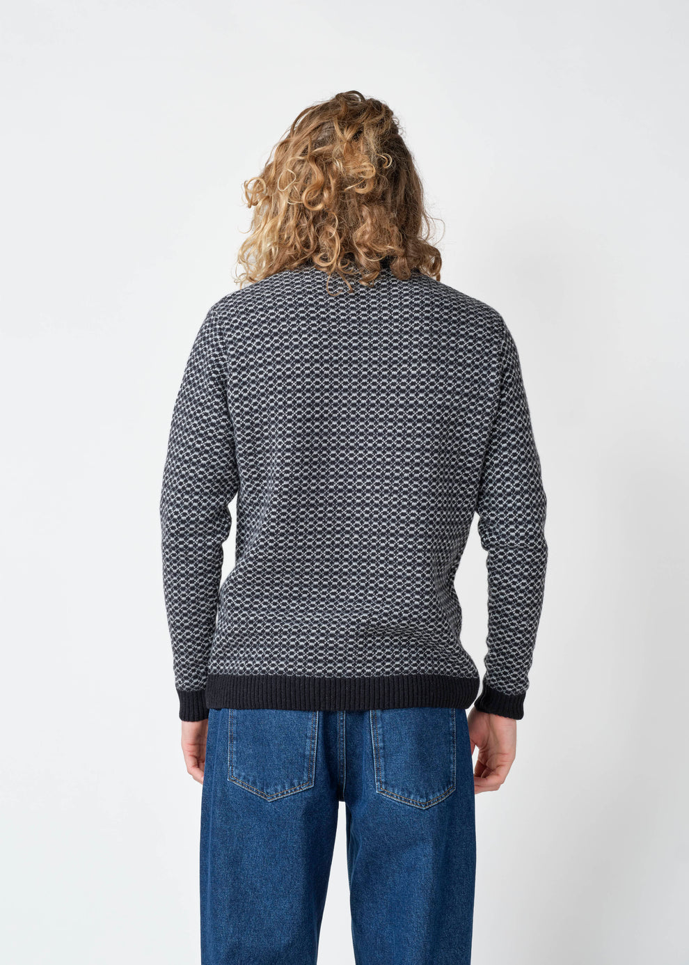 Klitmøller Collective M Asger Knit Black/Light Grey/Pastel Grey