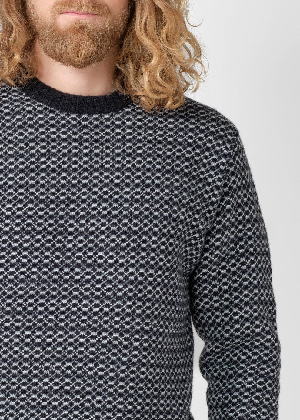 Klitmøller Collective M Asger Knit Black/Light Grey/Pastel Grey