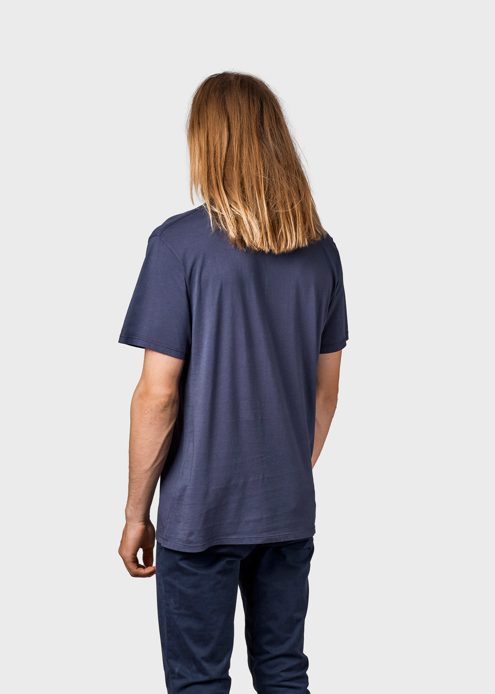Klitmøller Collective M Mens Small Logo Tee Ocs Navy