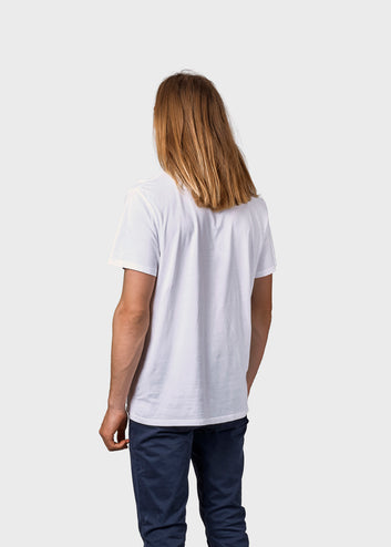 Klitmøller Collective M Mens Small Logo Tee Ocs White