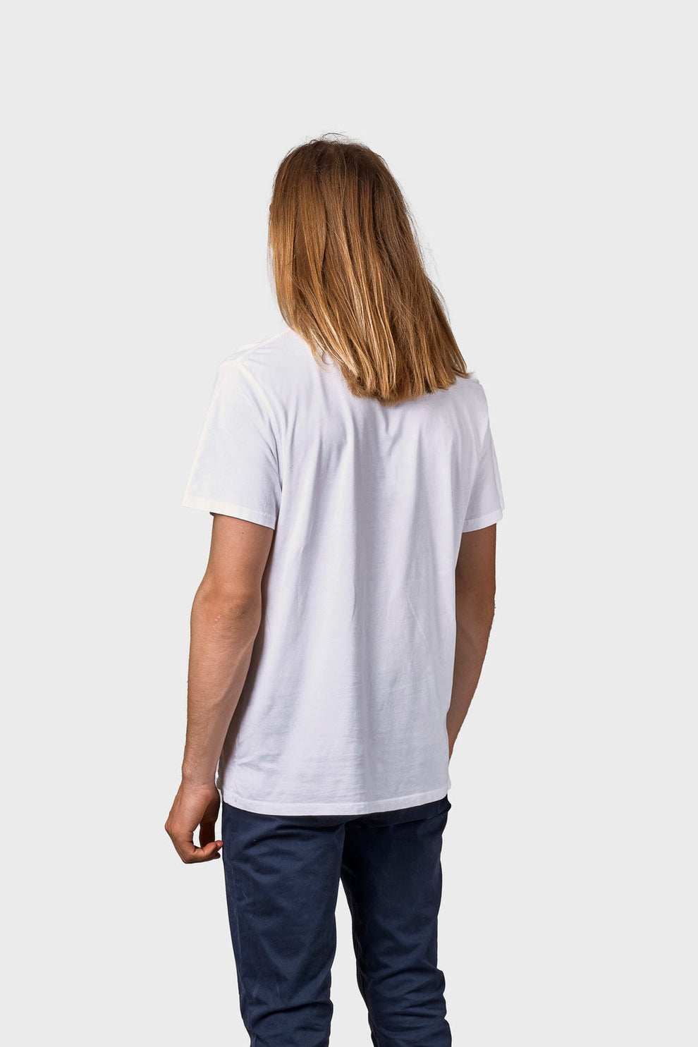 Klitmøller Collective M Mens Small Logo Tee Ocs White