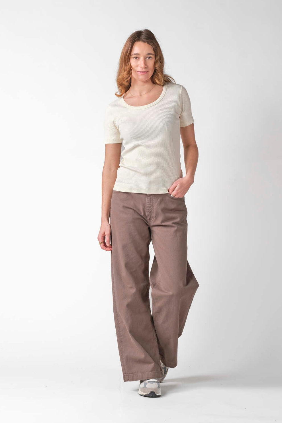 Klitmøller Collective W Rib Tee Ocs Cream