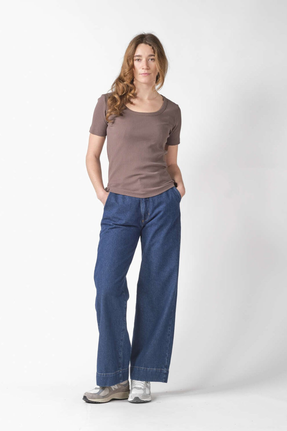 Klitmøller Collective W Rib Tee Ocs Taupe