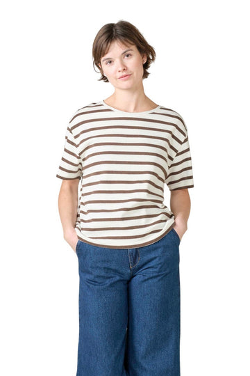 Klitmøller Collective W Kelly Tee Ocs Cream/Taupe