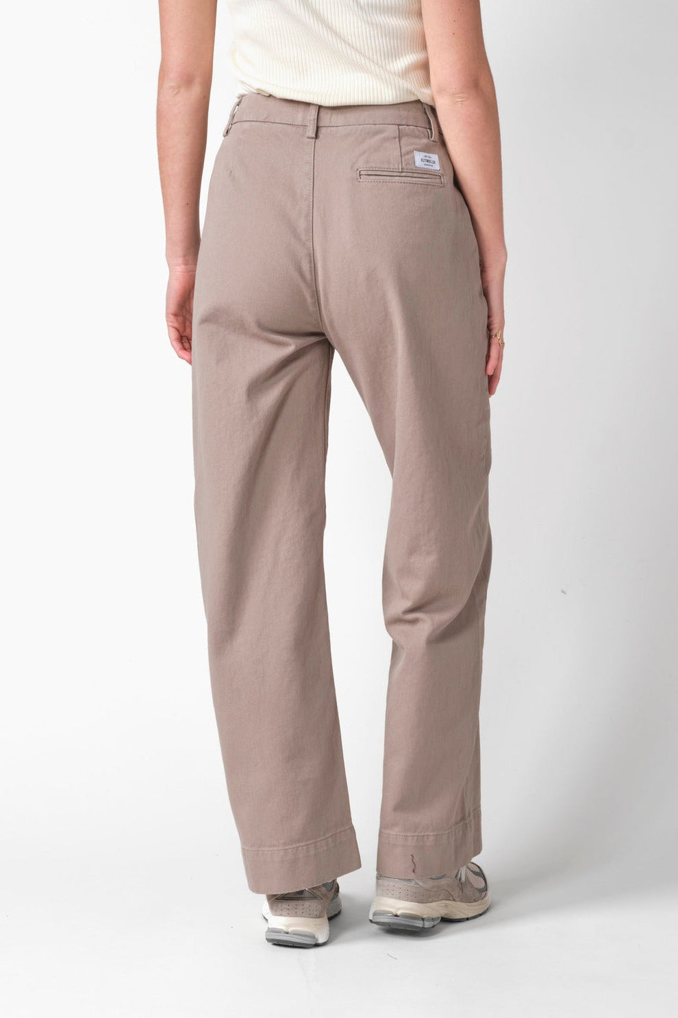 Klitmøller Collective W Lydia Denim Pants Gots Cashew Wash Dame bukser