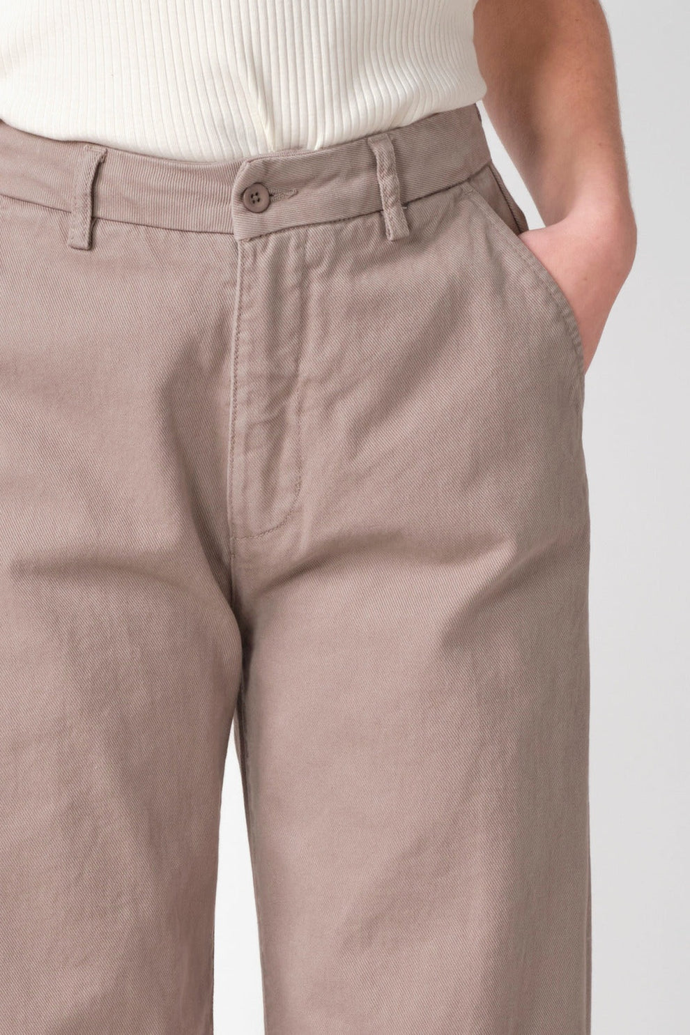 Klitmøller Collective W Lydia Denim Pants Gots Cashew Wash Dame bukser