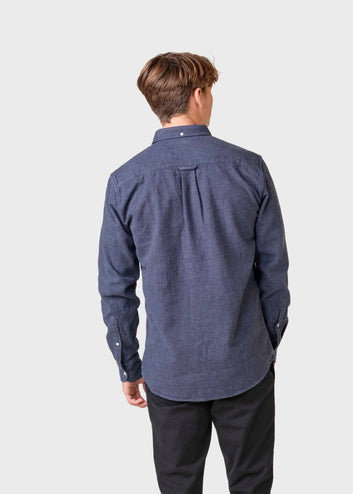 Klitmøller Collective M Benjamin Lumber Shirt Gots Navy Overdye