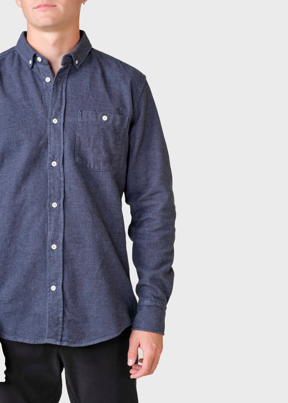Klitmøller Collective M Benjamin Lumber Shirt Gots Navy Overdye