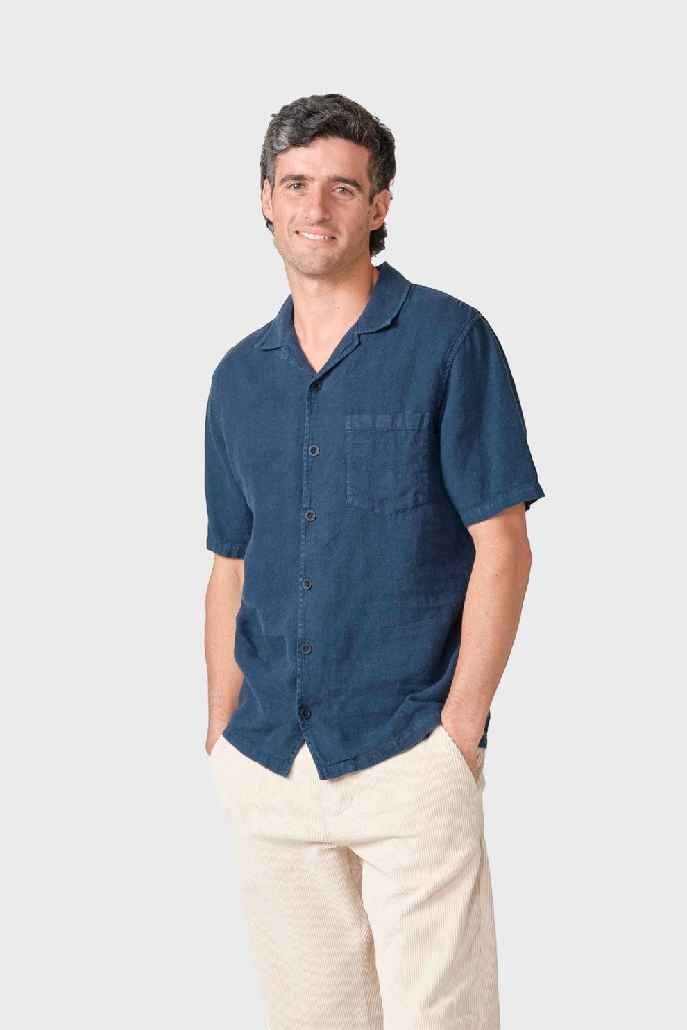 Klitmøller Collective M Birger S/S Linen Navy