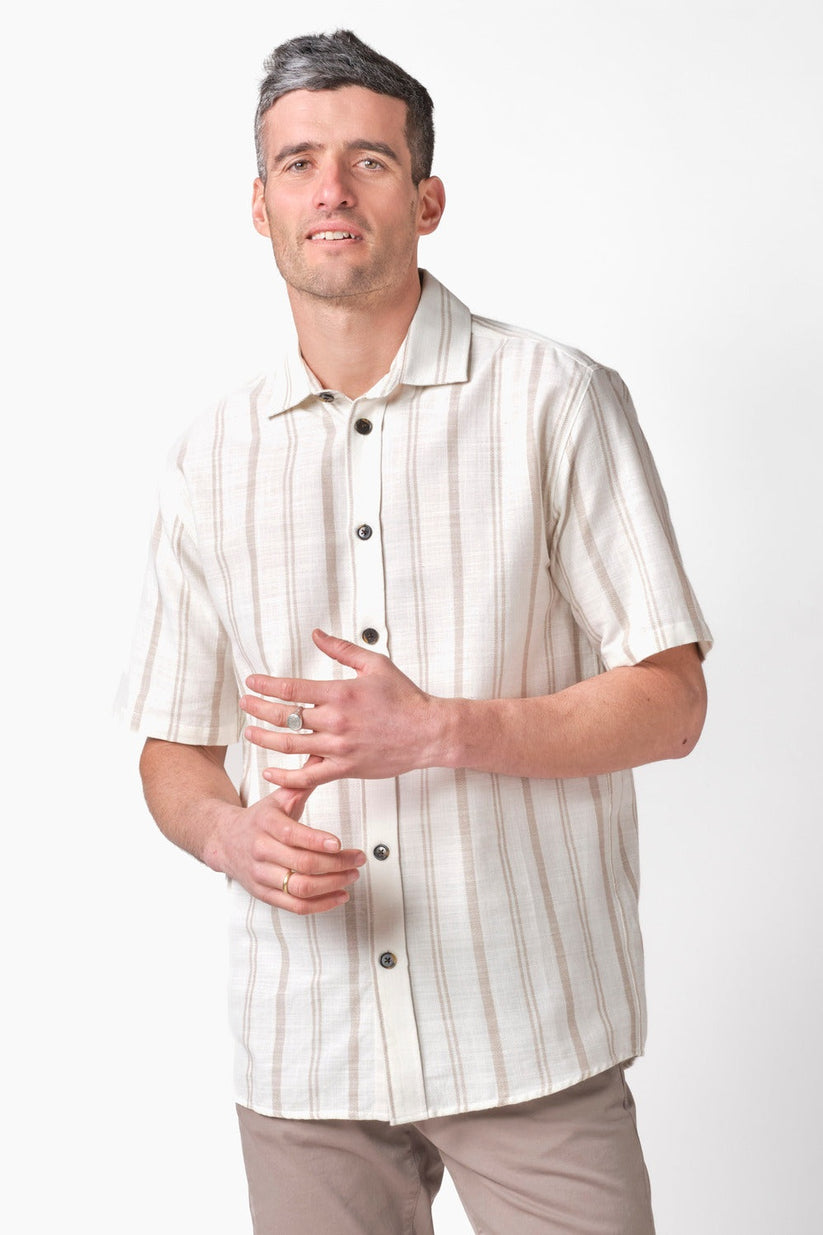 Klitmøller Collective M Per S/S Shirt White/Sand