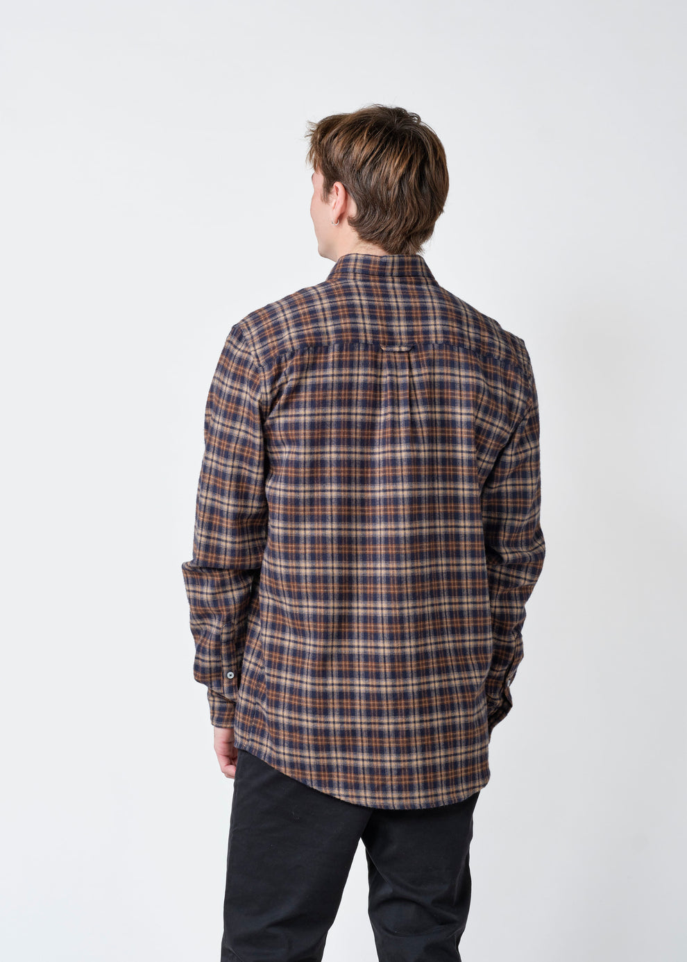 Klitmøller Collective M Kaj Shirt Gots Navy/Cashew/Taupe