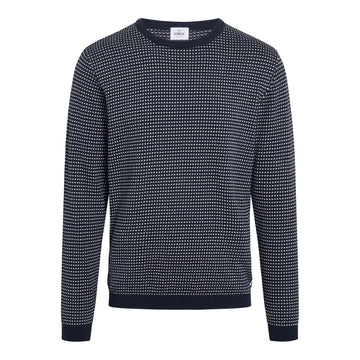 Klitmøller M Otto Strik Navy Cream Melange Dots