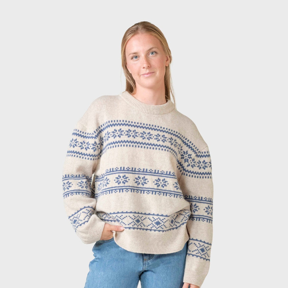 Klitmøller W Jette Knit Pastel Sand Ocean
