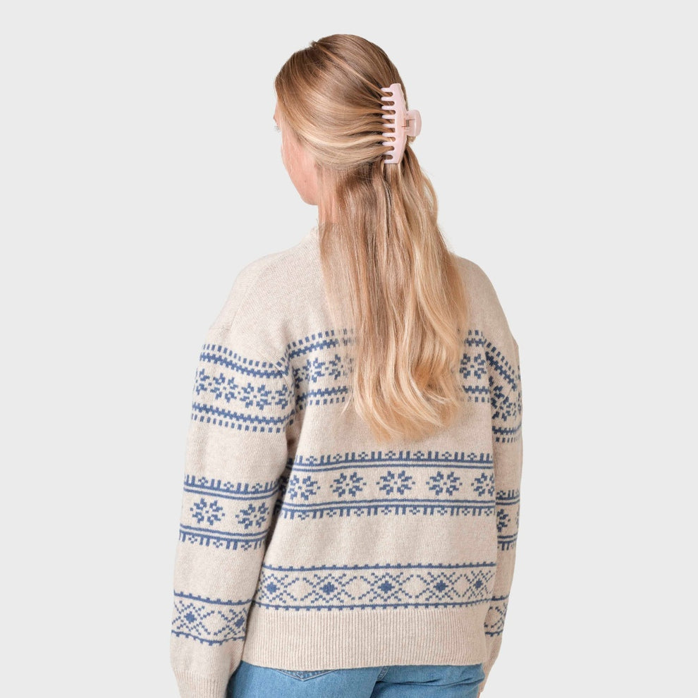 Klitmøller W Jette Knit Pastel Sand Ocean