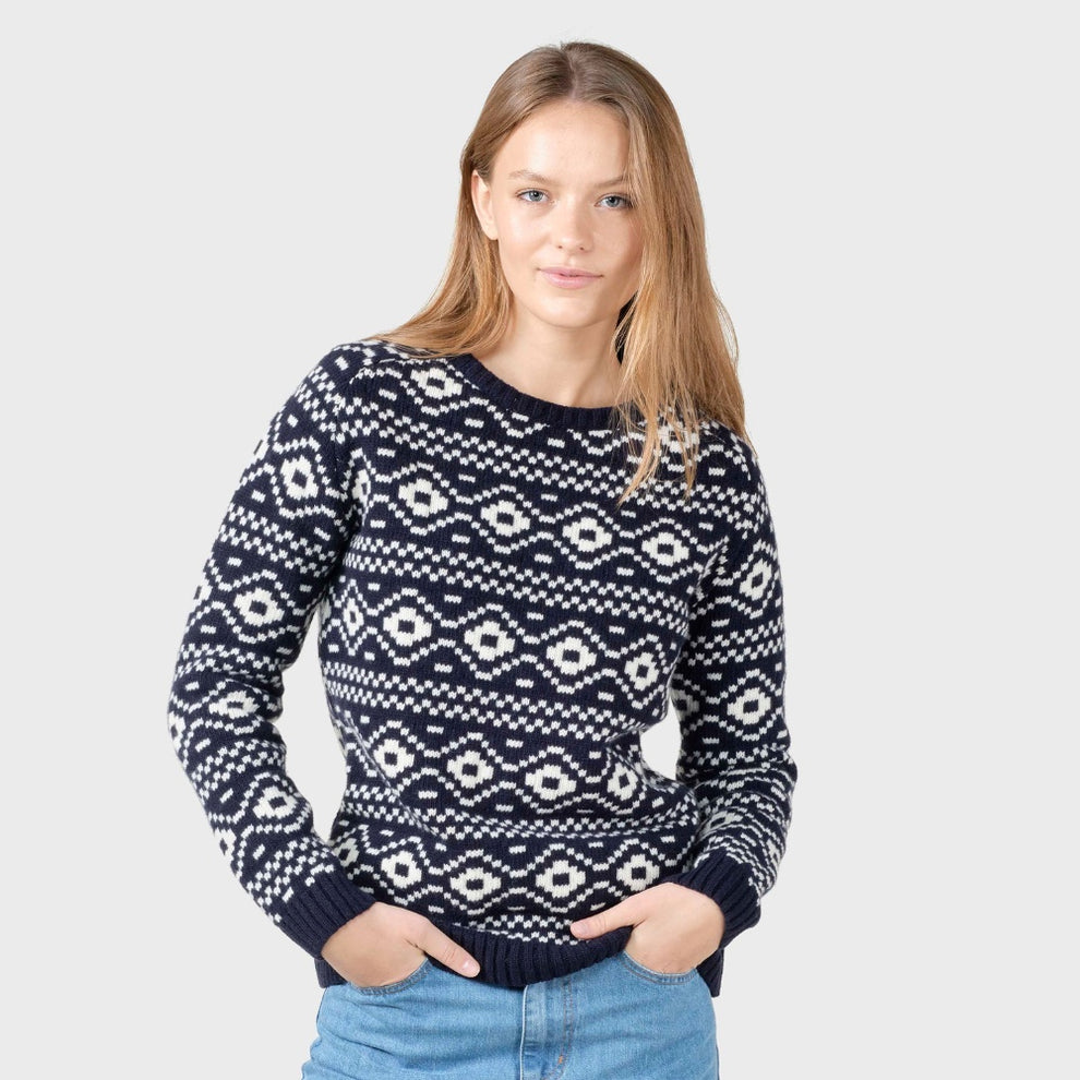 Klitmøller W Marie Strik Navy Cream