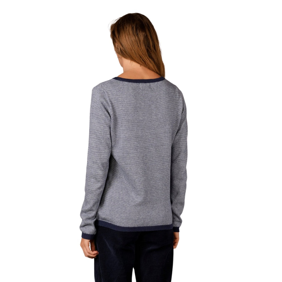 Klitmøller W Rosa Strik Navy Cream