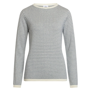 Klitmøller W Silje Knit striktrøje Cream/Navy