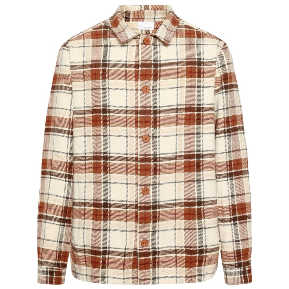 Big checked heavy flannel overshirt - Item Colour