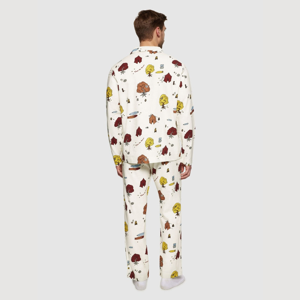 Knowledge Cotton Apparel M Pyjamas Set White