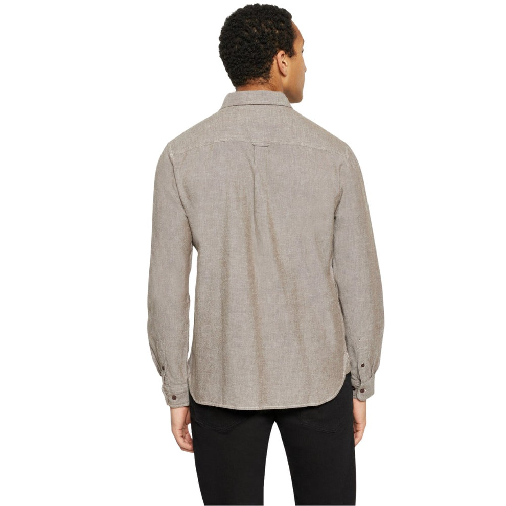 Knowledge Cotton Apparel M Regular Fit Heavy Twill Flannel Shirt Demitasse