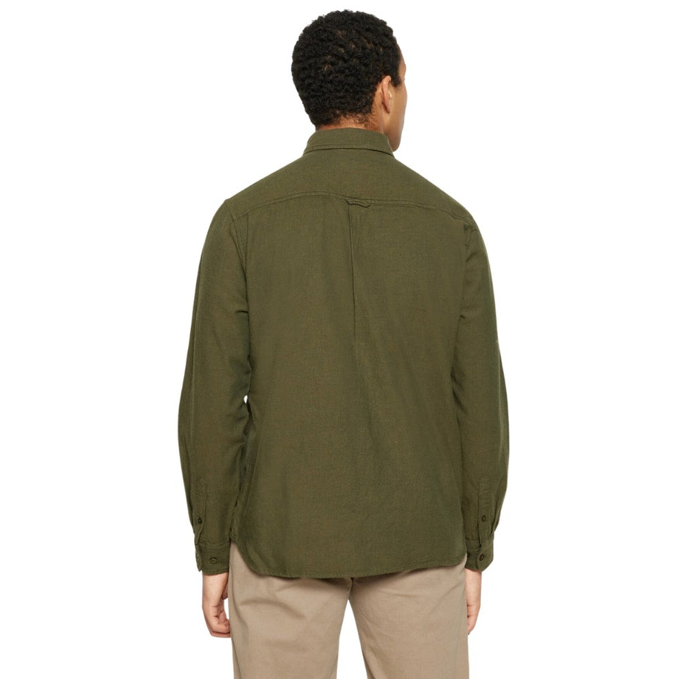 Knowledge Cotton Apparel M Regular Fit Heavy Twill Flannel Shirt Forrest Night