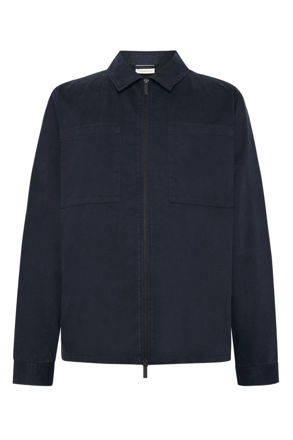 Knowledge Cotton Apparel M Twill Zip Overshirt 1001 Total Eclipse