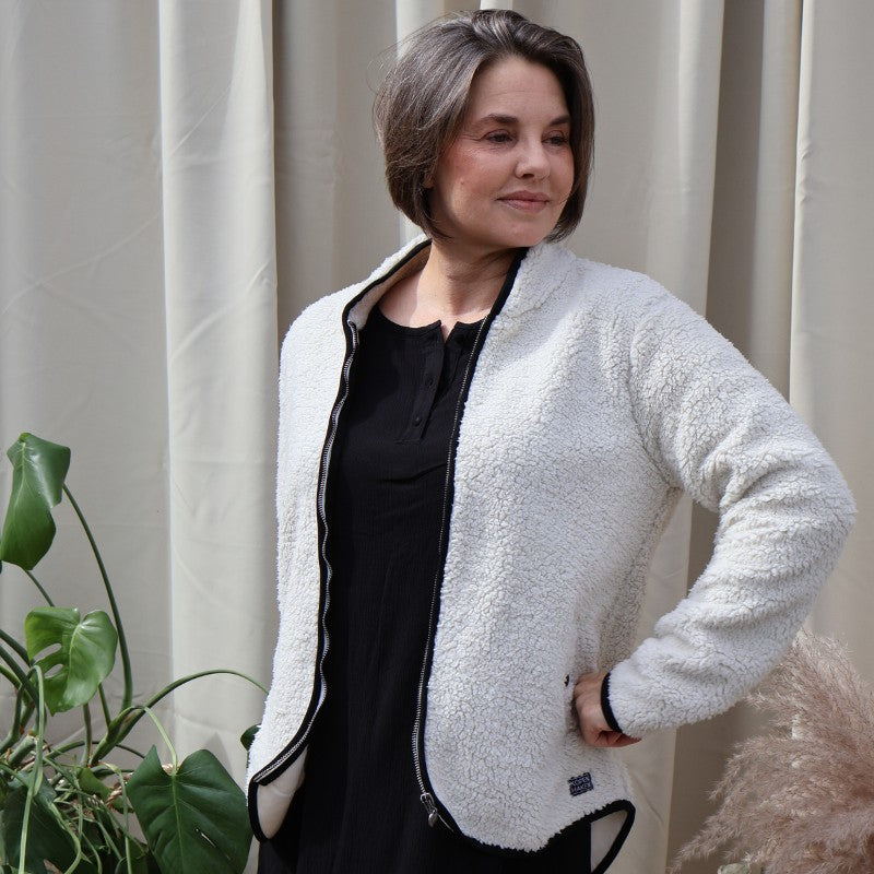 Kopenhaken W Antora Pile Jacket Chalk