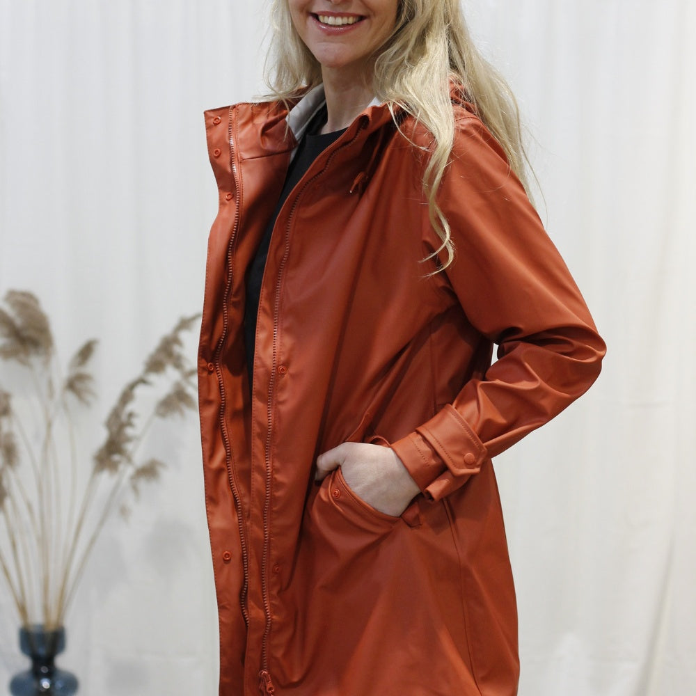 Kopenhaken W Bailey Regnjakke Caramel Red