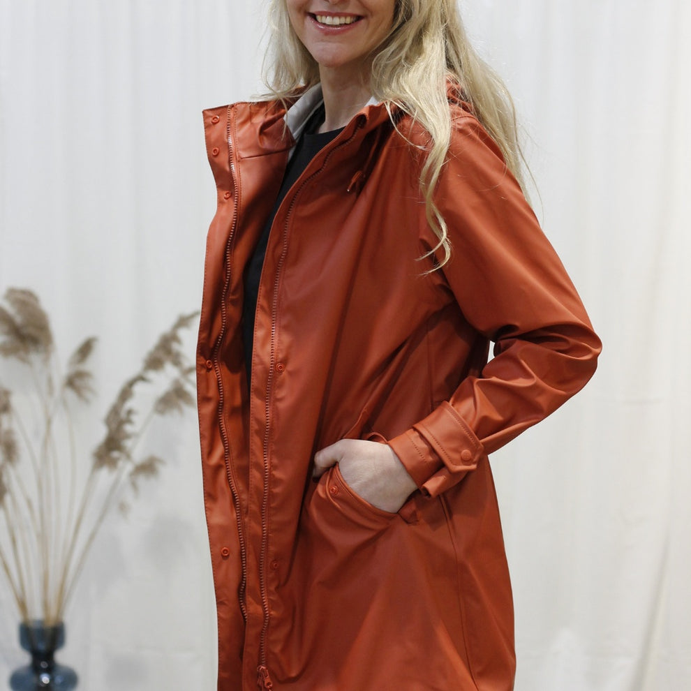Kopenhaken W Bailey Regnjakke Caramel Red