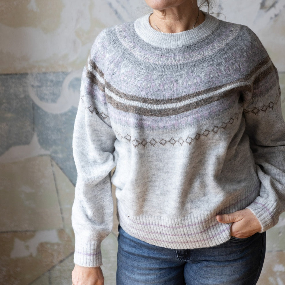 Kopenhaken W Clara Dame Strik Grey Melange
