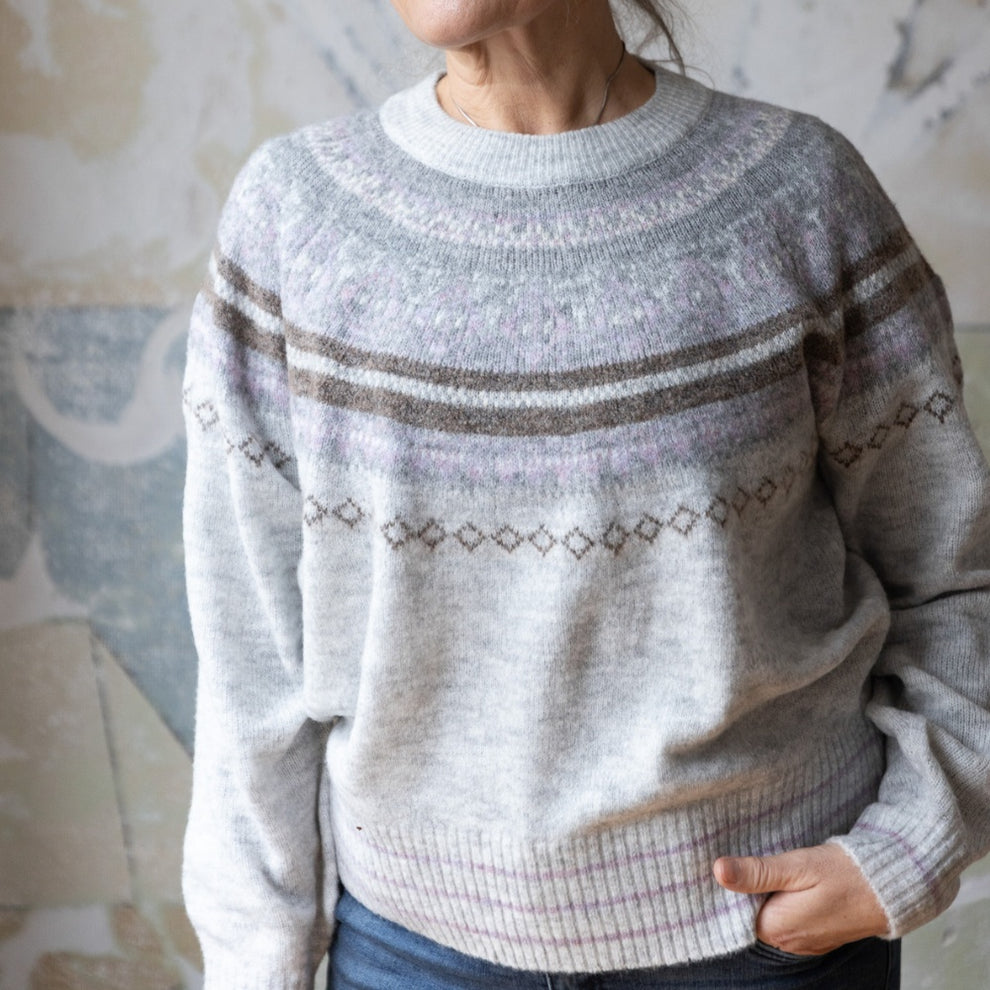 Kopenhaken W Clara Dame Strik Grey Melange