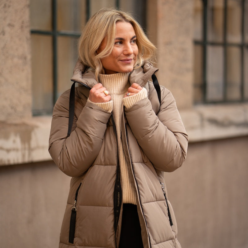 Kopenhaken W Liva Long Ladys Jacket Akhil Brown