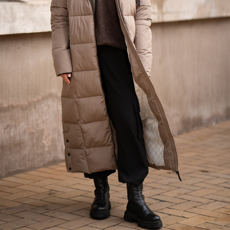 Kopenhaken W Liva Long Ladys Jacket Akhil Brown