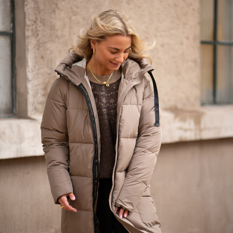 Kopenhaken W Liva Long Ladys Jacket Akhil Brown