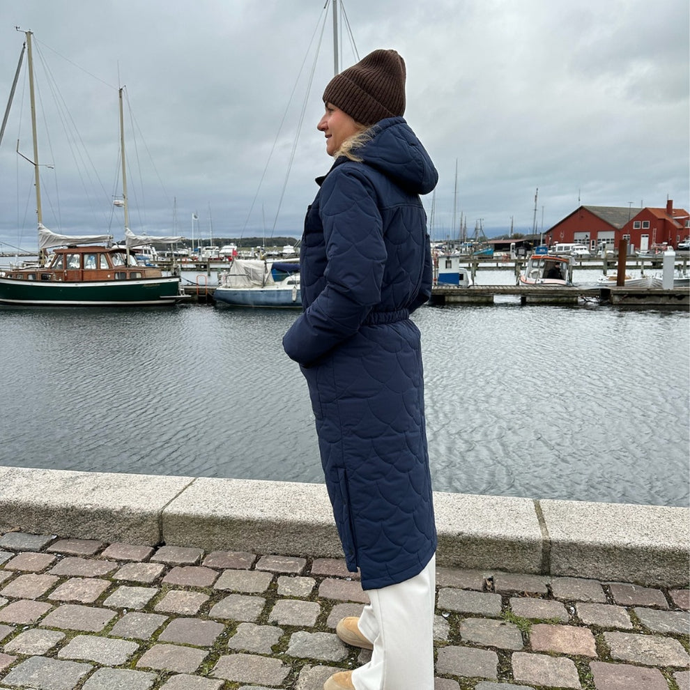 Kopenhaken W Lorca Quilt Jacket Long New Navy