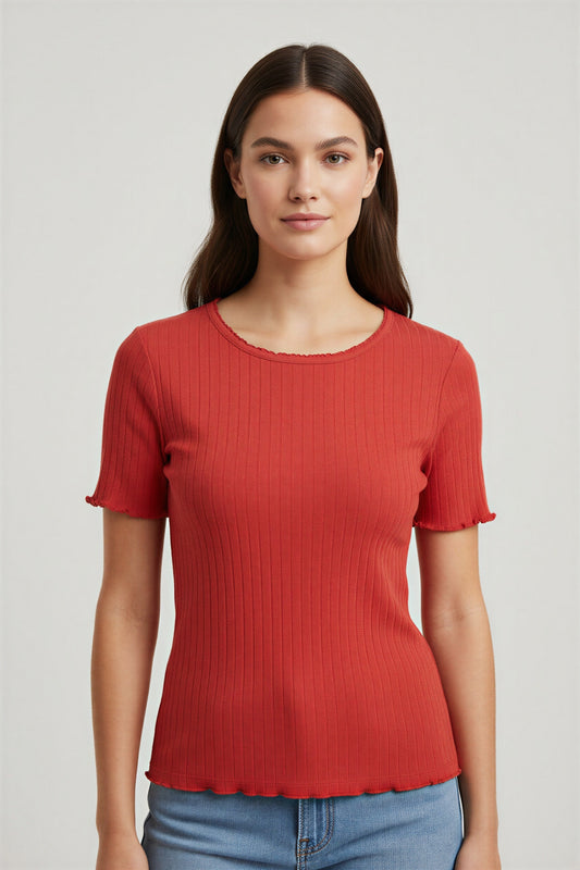 Kopenhaken Soft T-Shirt Poppy Red - simple upper front