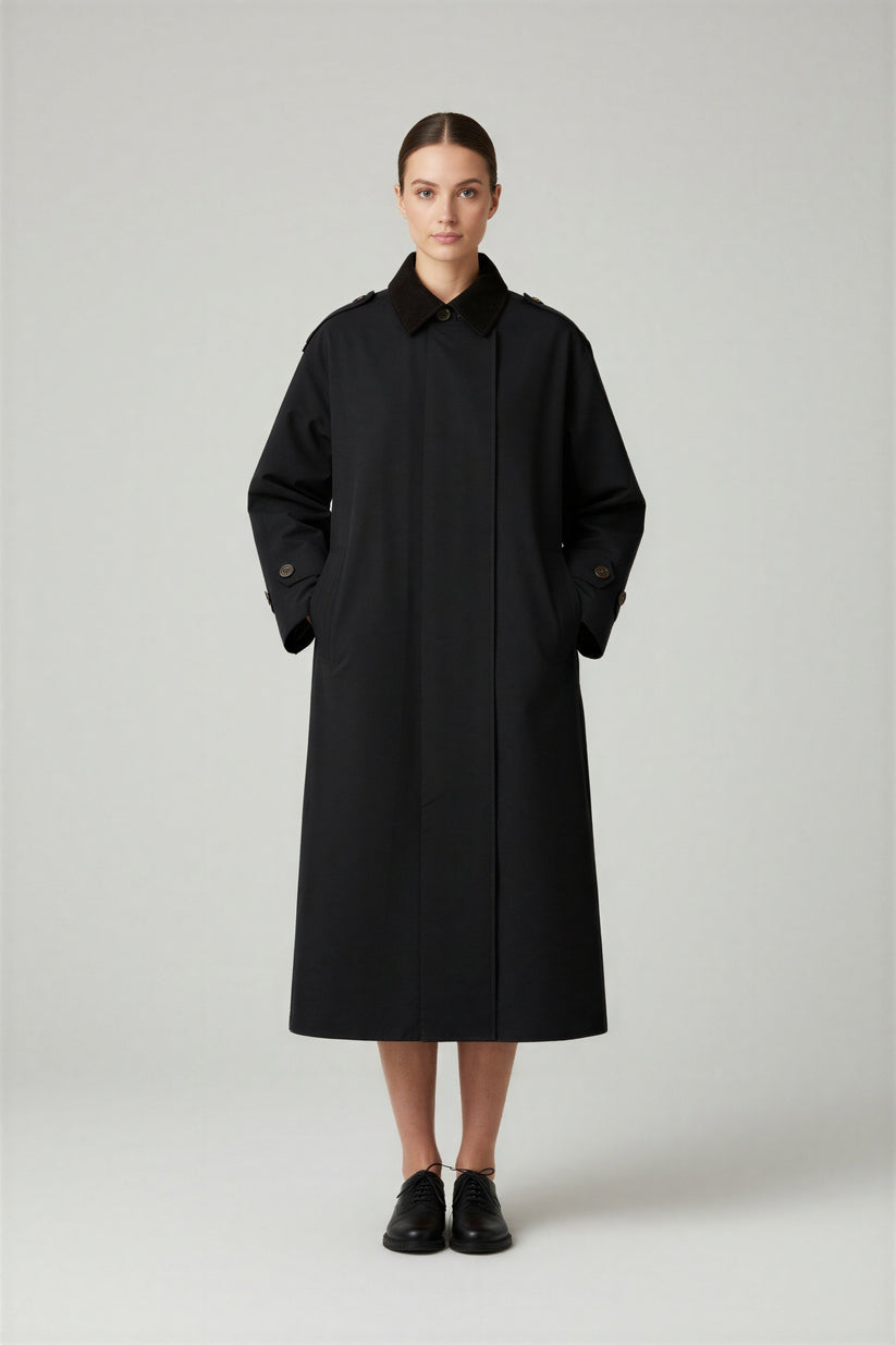 Kopenhaken Studio Oily Jakke Sort - simple full front