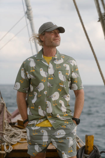 Lakor M Flipping The Bird Short Sleeve Shirt Seaspray