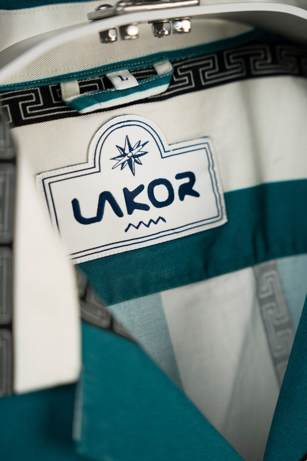 Lakor Sport -Cola Stripe Short Sleeve Shirt Harbor Blue